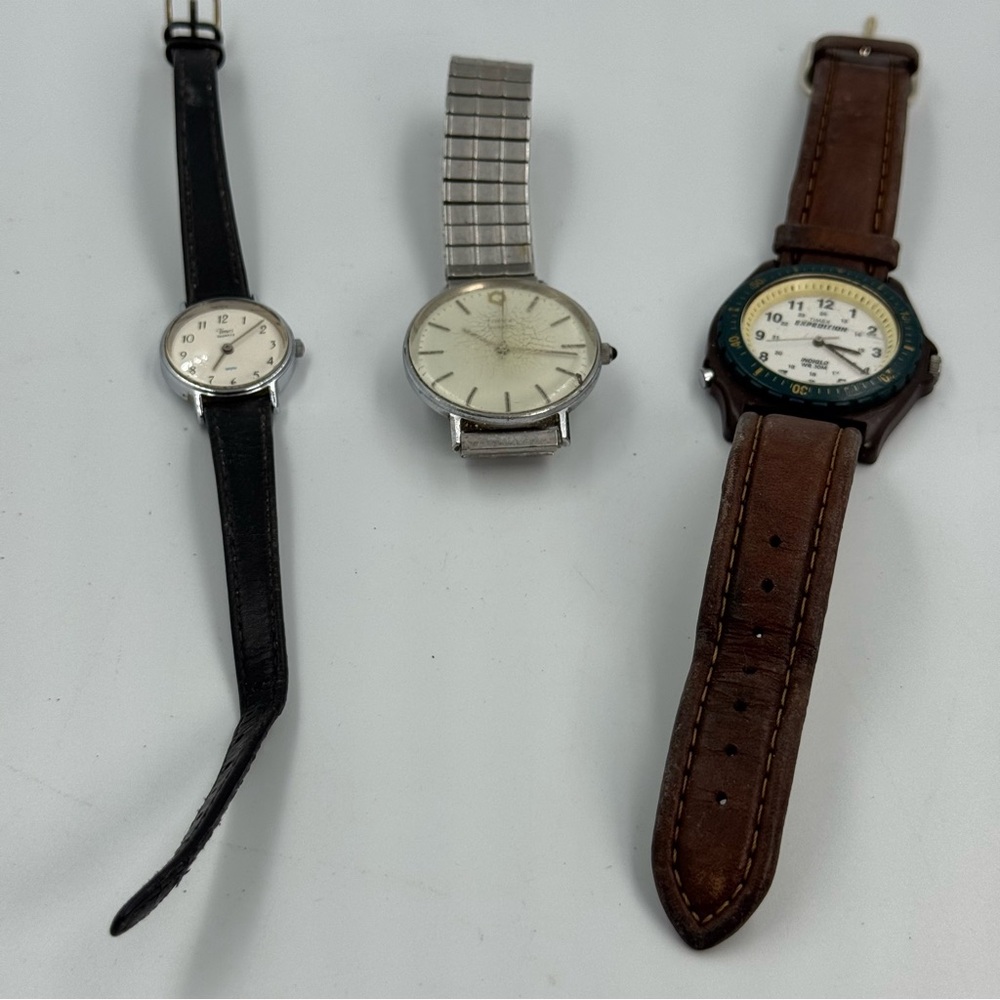 3 Timex Watches for Parts or Repair Poor Condition